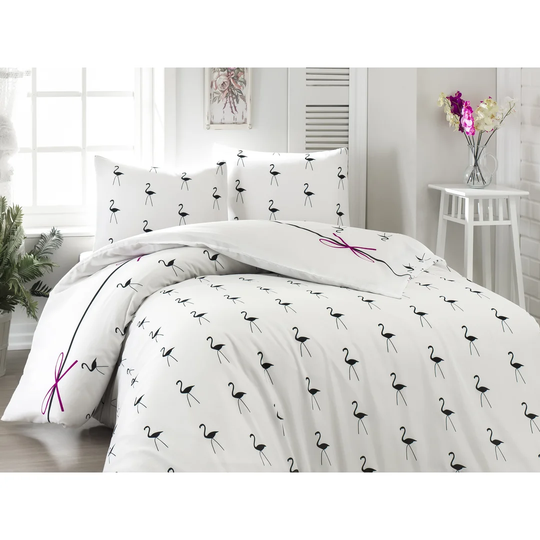 Estepp White 120 TC Duvet Cover Set
