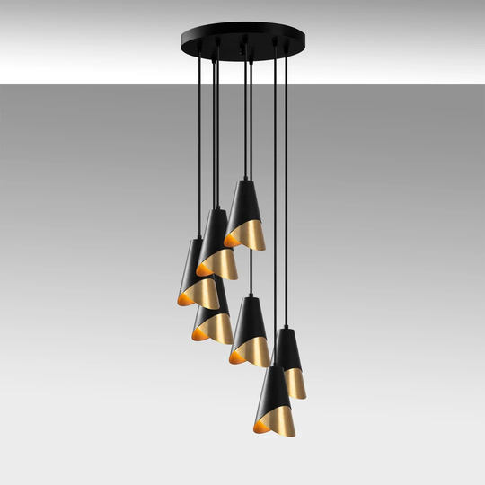 Thacher 7 - Light Cluster Cone Pendant