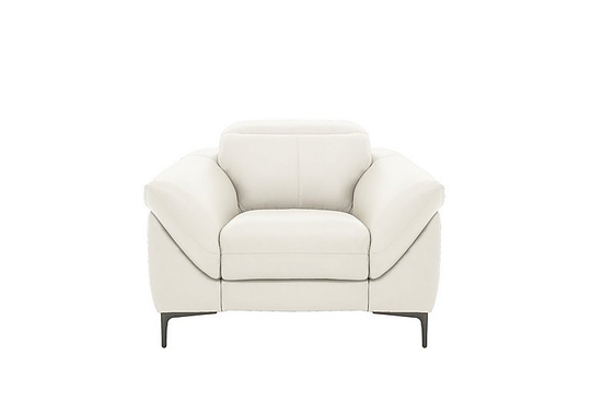 Galaxy Armchair with Manual Headrests - White- World of Leather