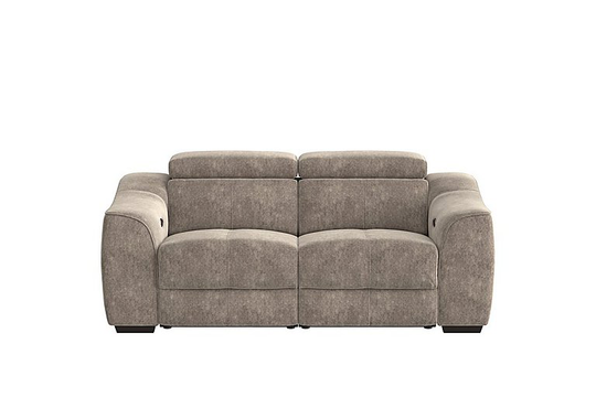 Elixir 2 Seater Fabric Manual Recliner Sofa - Mink
