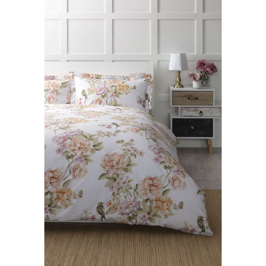Jadine Beige/Ivory/Green Cotton 200 TC Duvet Cover Set