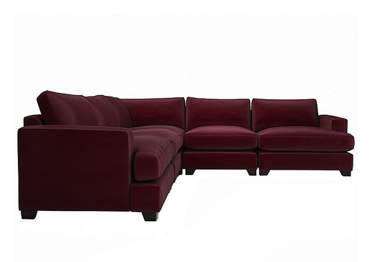 The Lounge Co. - Lorrie Large Fabric Corner Sofa - Purple