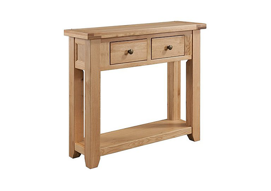 Furnitureland - California Solid Oak Console Table - Brown