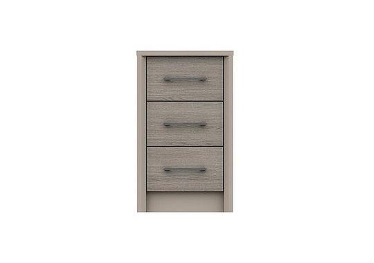 London Bedrooms - Paddington 3 Drawer Bedside Chest - Grey