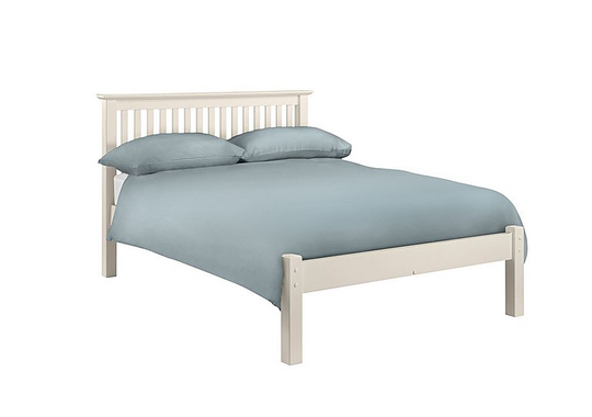 Chilton Stone White Low Foot Bed Frame - Double