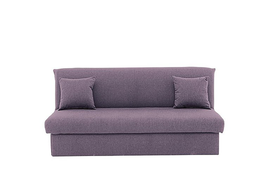 Versatile 3 Seater Fabric Sofa Bed No Arms - Purple