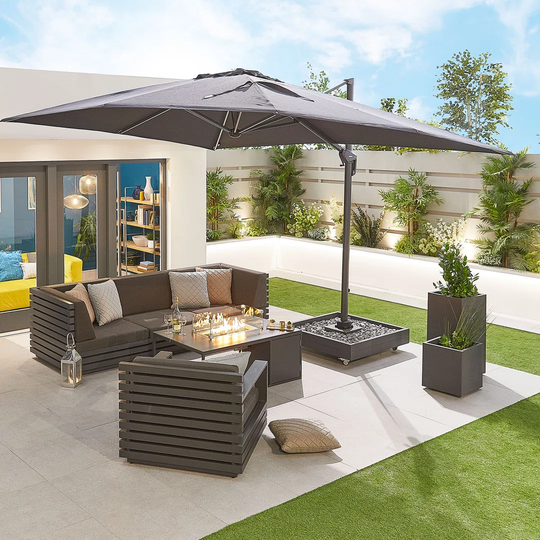 Jadrian Galaxy LED Cantilever Parasol - 4M X 3M Rectangular