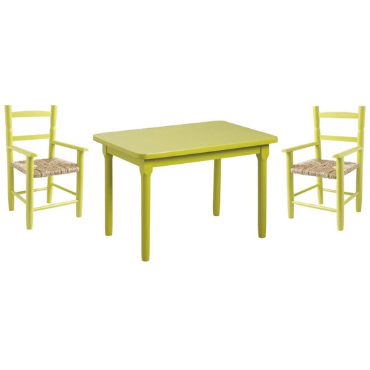 Kennesaw Kennesaw Kids 3 Piece Solid Wood Rectangle Table and Chair Set
