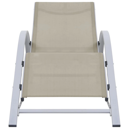 Sunlounger Textilene And Aluminium Cream