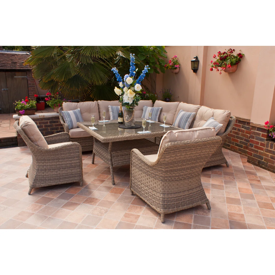 Graciela 8 Seater Rattan Effect Corner Sofa Set