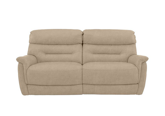 Chicago 3 Seater Fabric Power Recliner Sofa - Beige