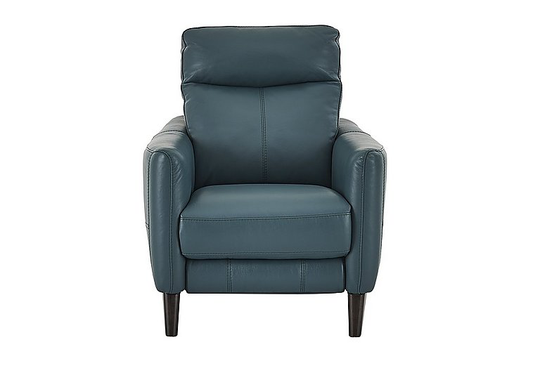 Compact Collection Petit Leather Recliner Armchair - Green- World of Leather