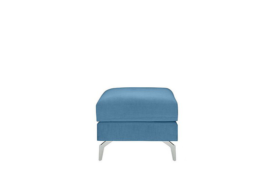 Skylar Fabric Footstool - Blue