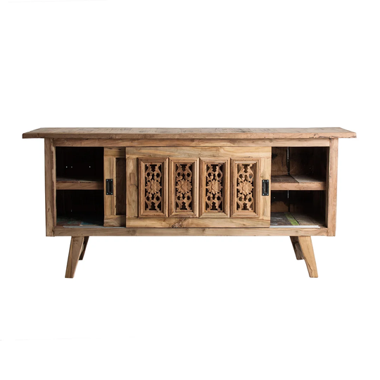 Aktau 183 Cm Wide Teak Solid Wood Sideboard