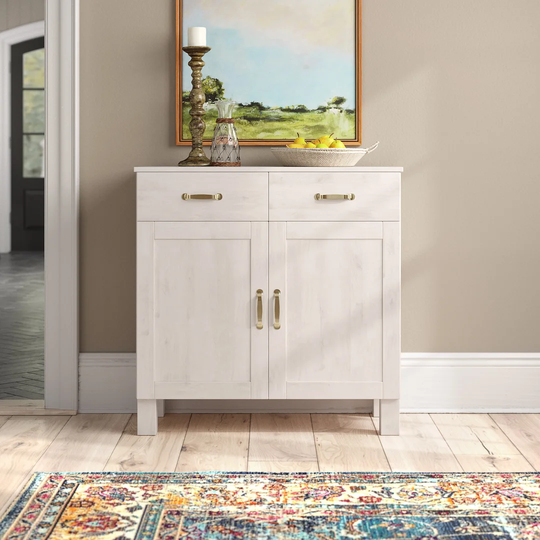 Flintwood 85 Cm W 2 Drawer Mango Solid Wood Sideboard