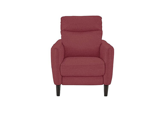 Compact Collection Petit Fabric Power Recliner Armchair - Red