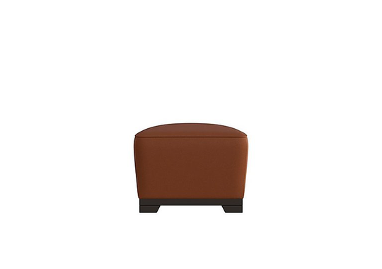 Nicoletti - Ketty Leather D-Shaped Footstool - Brown