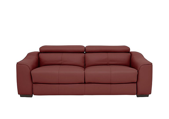 Elixir 3 Seater Leather Sofa Bed - Red- World of Leather
