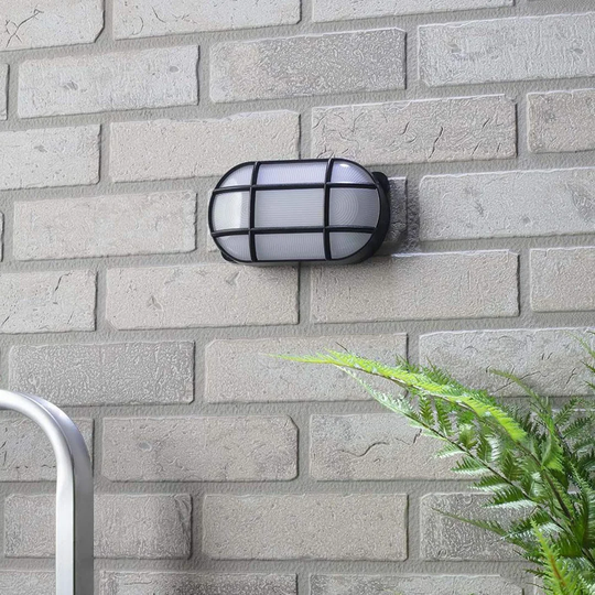Chimere Black LED Outdoor Bulkhead Light