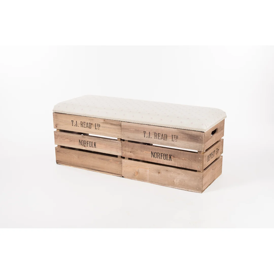 Bettencourt Elevated Wood Storage Bench