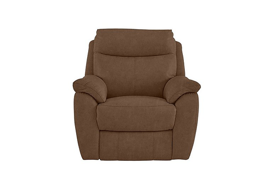 Snug Fabric Armchair - Brown