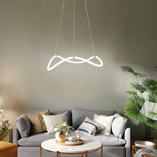 Ravensworth LED Pendant Light, Flexible Polycarbonate Light, Matt Nickel, Non-Dimmable