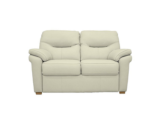 G Plan - Seattle 2 Seater Leather Sofa - Cream