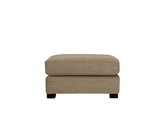 Elora Large Fabric Storage Footstool - Brown