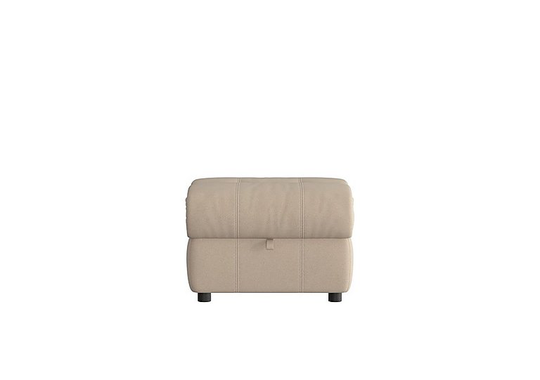 Moreno Fabric Storage Footstool - Beige