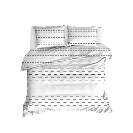 Nisbett White/Black 142 TC Duvet Cover Set