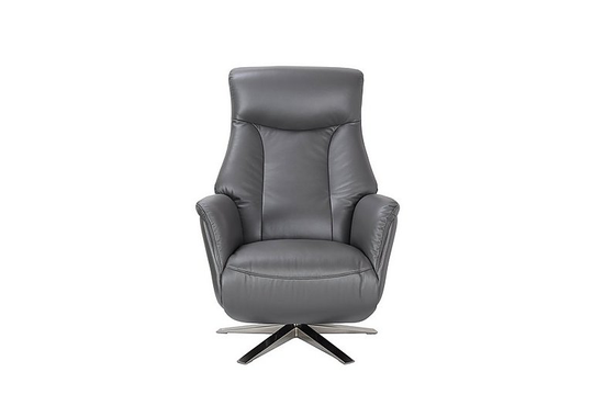Sicily Leather Look Swivel Power Recliner Chair - Grey
