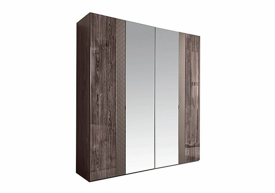 ALF - Trillo 4 Door Mirrored Wardrobe - Grey