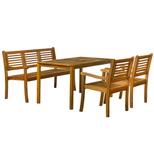 Ahlyssa Garden Wooden Traditional Bench