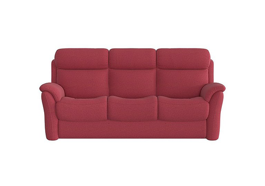 Relax Station Revive 3 Seater Fabric Manual Recliner Sofa - Red