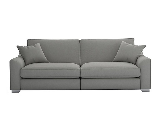The Lounge Co. - Isobel 4 Seater Fabric Sofa - Grey