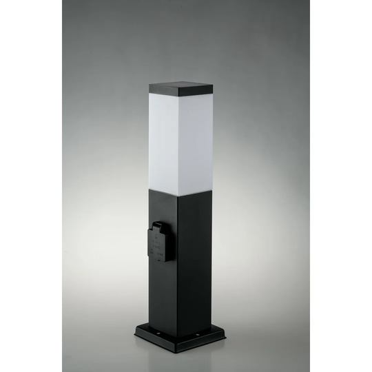 Dark Grey Metal Bollard Light