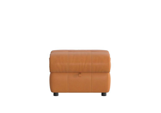 Link Leather Footstool - Yellow- World of Leather