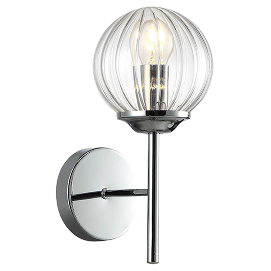 Plainsboro 1 - Light Chrome Armed Sconce