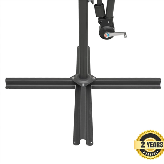 Cantilever parasol in anthracite with 3m aluminum pole