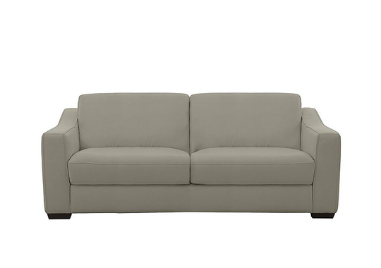 Optimus 3 Seater Leather Sofa - Grey- World of Leather