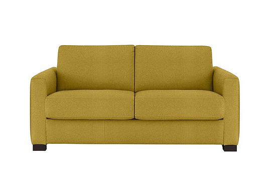 Nicoletti - Alcova 2 Seater Fabric Sofa with Box Arms - Yellow