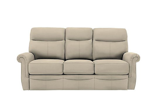 G Plan - Avon 3 Seater Leather Sofa - Beige