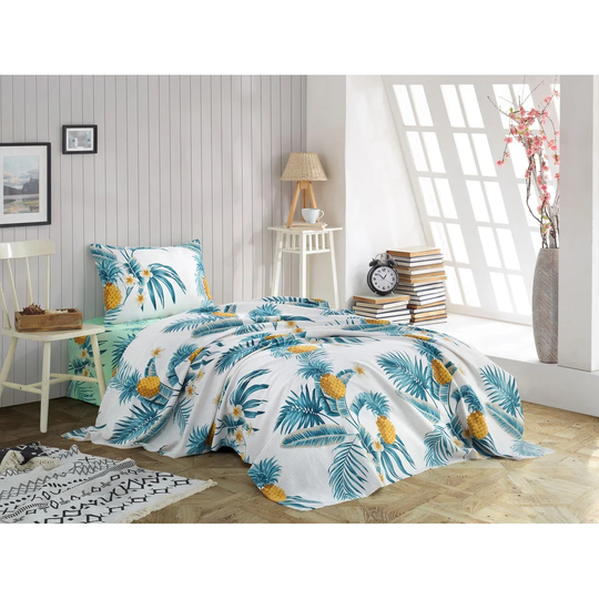 Millington Pique Blanket Set with 2 Pillows