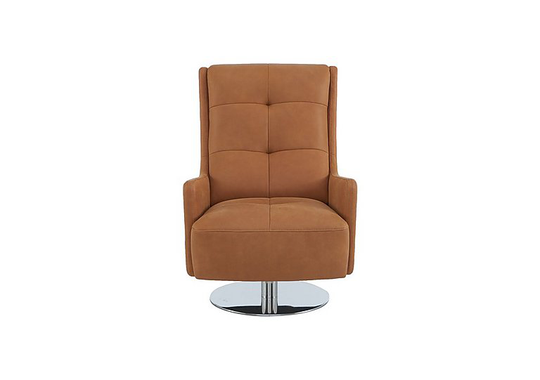 Boutique Brando Leather Swivel Accent Chair
