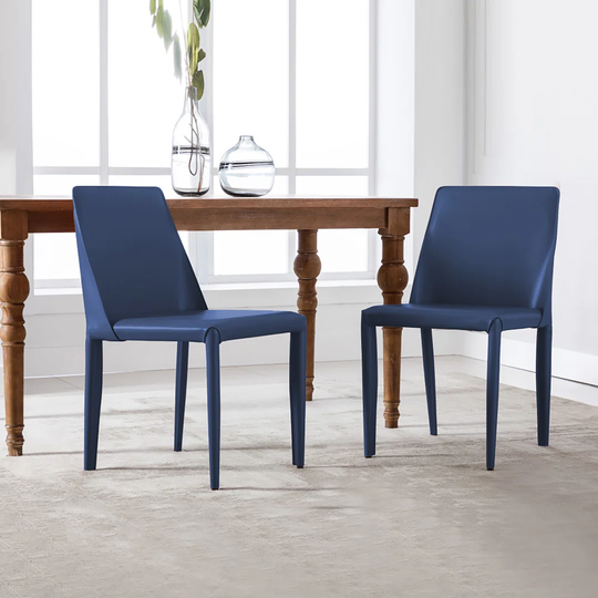 Alycen Genuine Leather Upholstered Dining Chair