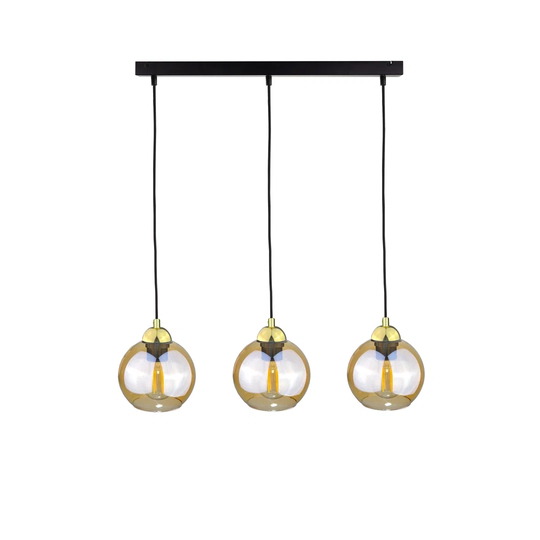 3 - Light Kitchen Island Globe Pendant