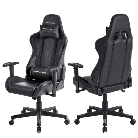 GTPLAYER GT002 Adjustable Reclining Ergonomic Faux Leather Swiveling PC & Racing Game Chair