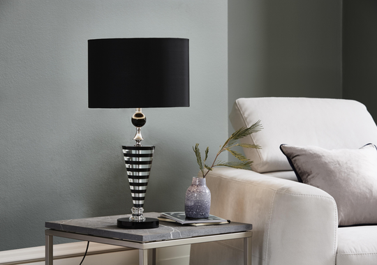 Hudson Crystal Table Lamp - Black