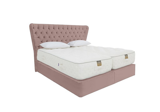 Harrison Spinks - Yorkshire 25,000 Divan Set with Zip and Link Mattress - Super King - Pink