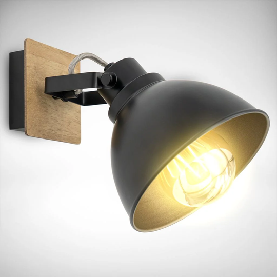 Palenville 1 - Light Dimmable Black/Beige Armed Sconce